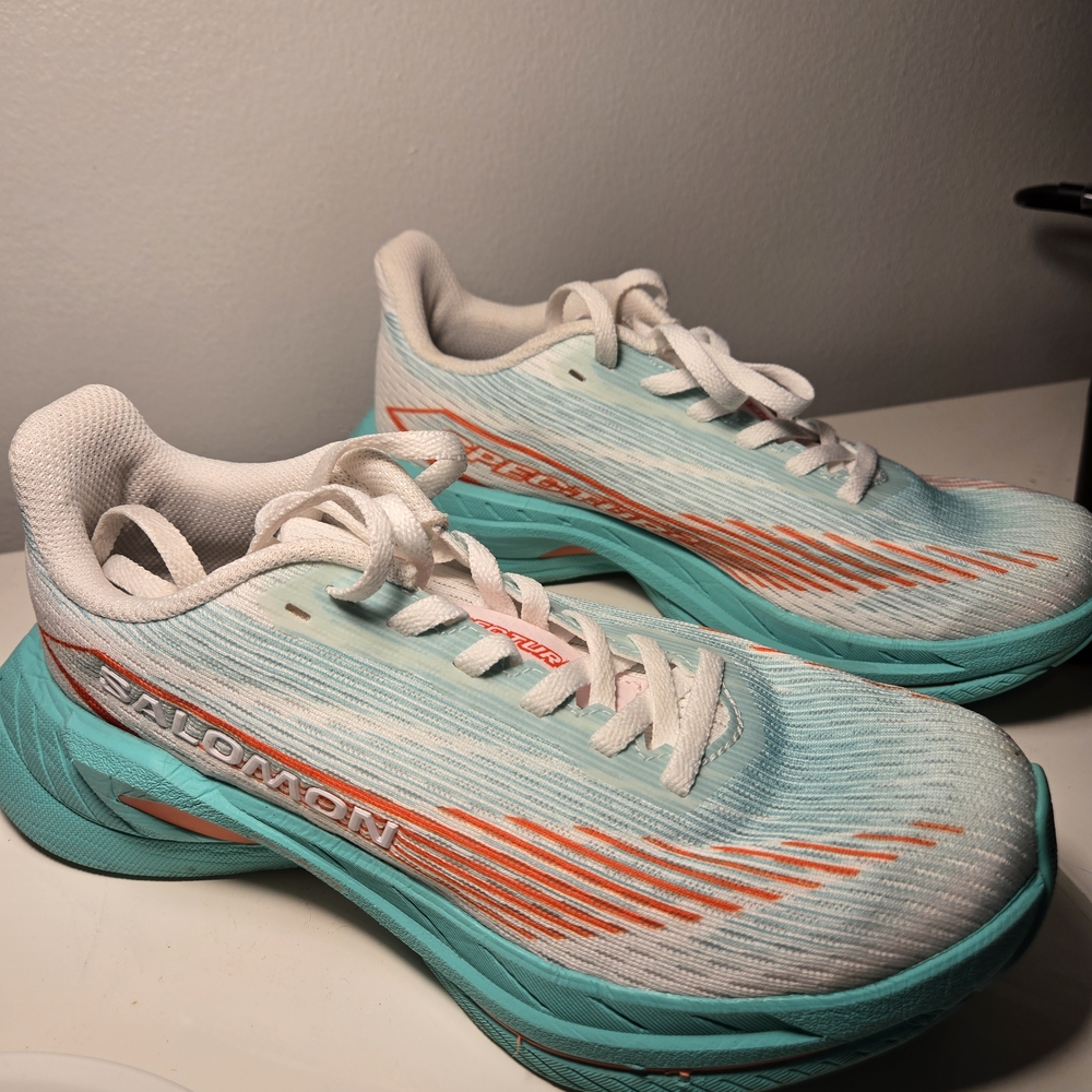Men's Salomon Teal and White Athletic Shoes SIZE 6